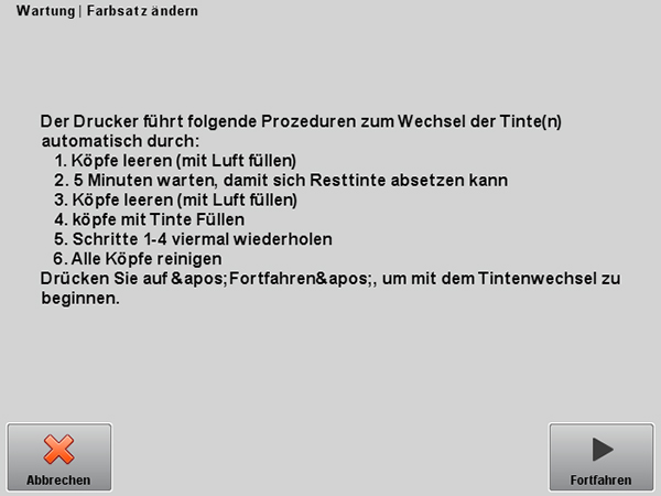 Farbumstellung